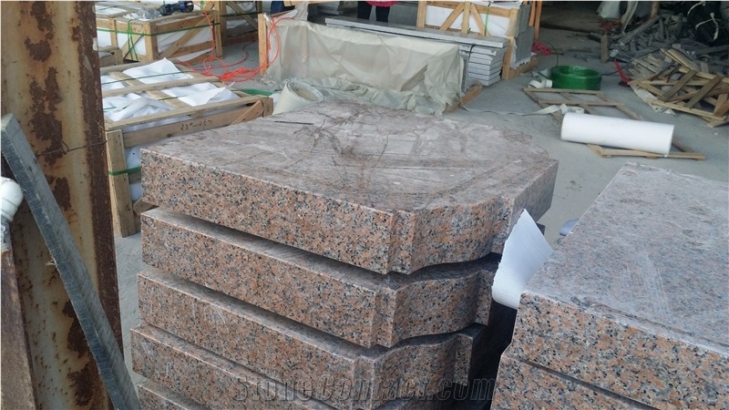 G562 Granite Red Stone China Style Tombstones