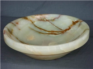 Green Onyx Round Basins and Sinks Bowls