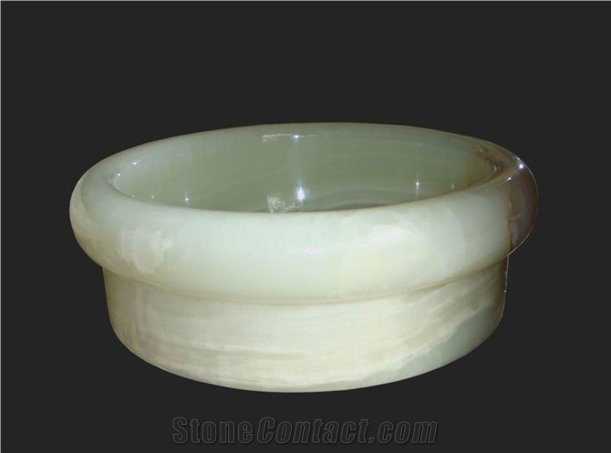 Green Onyx Round Basins and Sinks Bowls