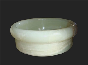 Green Onyx Round Basins and Sinks Bowls