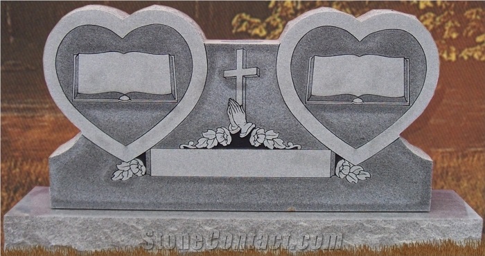 Grey Granite Monuments Memorial Decoration