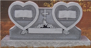 Grey Granite Monuments Memorial Decoration