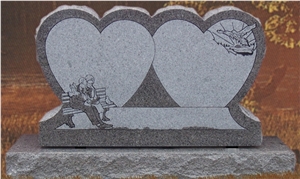 Grey Granite Monuments Memorial Decoration