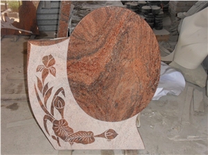 High Polished Natural Granite Engraved Tombstones