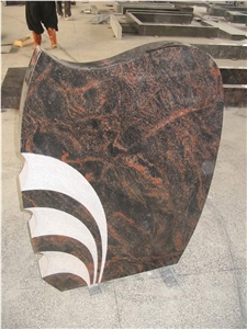 High Polished Natural Granite Engraved Tombstones