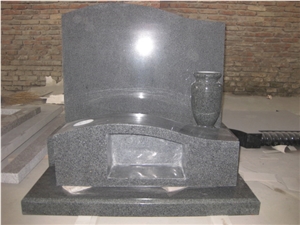 High Polished Natural Granite Engraved Tombstones