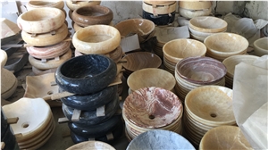Marble Polished Round Sinks & Basins for Kitchen