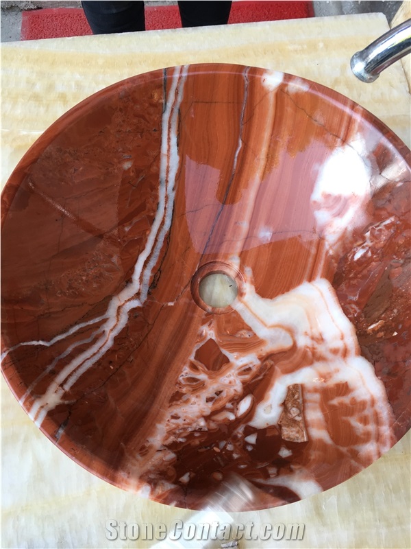 Marble Polished Round Sinks & Basins for Kitchen