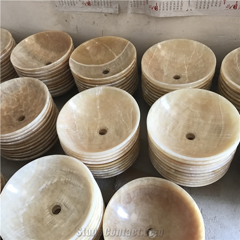 Marble Polished Round Sinks & Basins for Kitchen