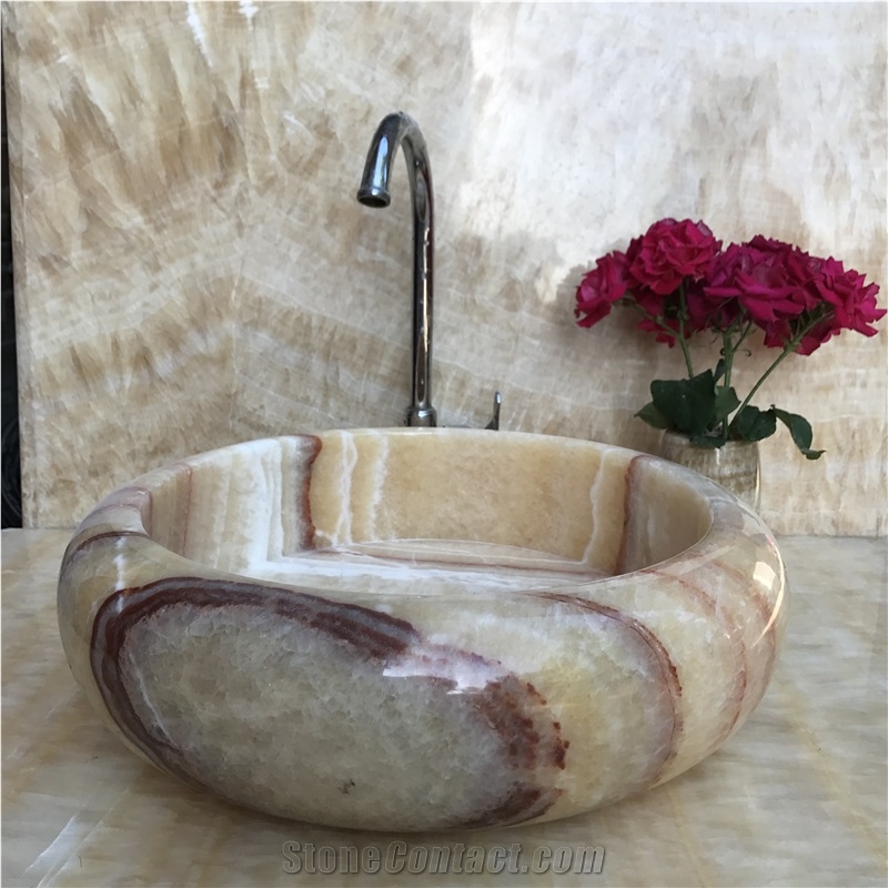 Polished Round Marble Sinks and Basins