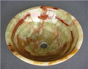 Round Basins and Sinks Bowls Green Onyx