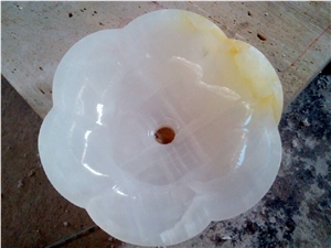 Round Basins and Sinks Bowls White Onyx