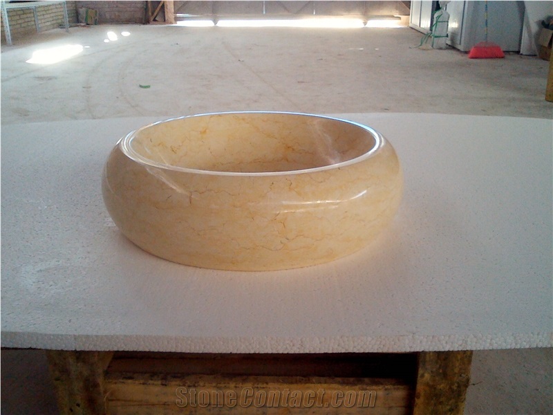 Round Basins and Sinks Bowls Yellow Stone