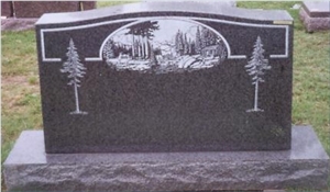 Usa Style Chinese Black Granite Monuments