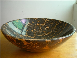 Wonderful Bathroom Sink Polished Marble Round