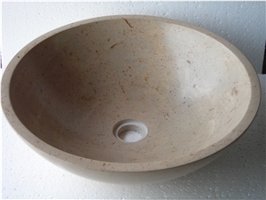 Wonderful Bathroom Sink Polished Marble Round