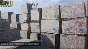 Black & Gold Marble Blocks (Portoro Marble) Black & Gold Marble Blocks (Portoro Marble)