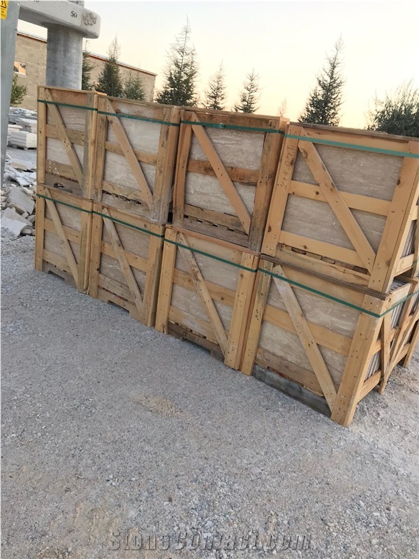 Noce Travertine Tiles and Franch Pattern