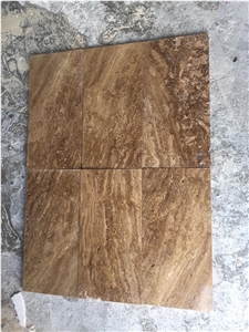 Noce Travertine Tiles and Franch Pattern