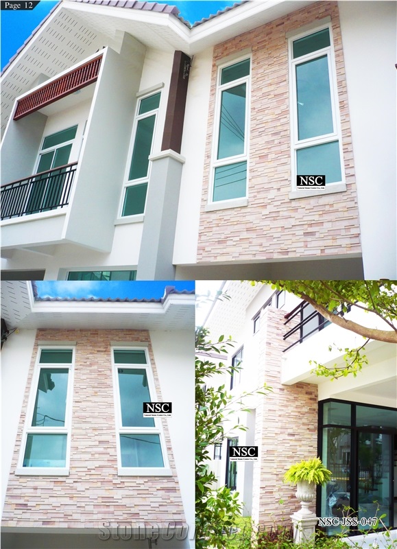 Yellow Sandstone Wall Tiles Cladding Stone Exterior Panel