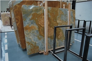 Blue Onyx Slabs,Tiles,Wall Cladding,Floors
