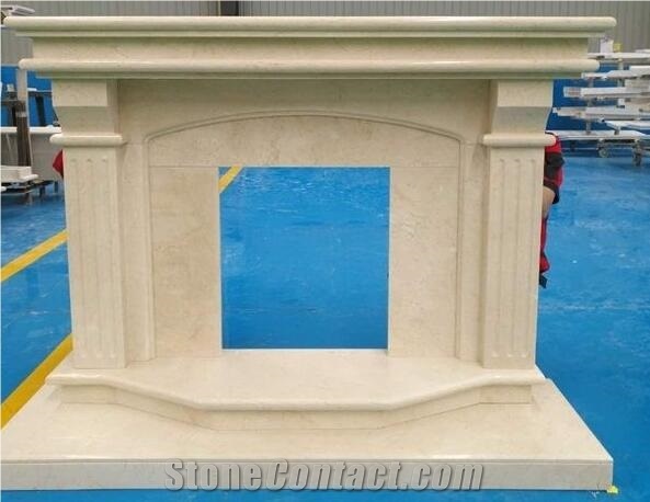 Modern Style Marble Stone Indoor Fireplace Carving