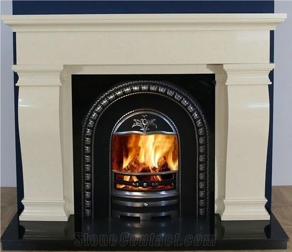 Modern Style Marble Stone Indoor Fireplace Carving