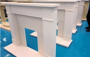 Modern Style Marble Stone Indoor Fireplace Carving