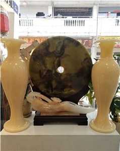 Orange Onyx Vases
