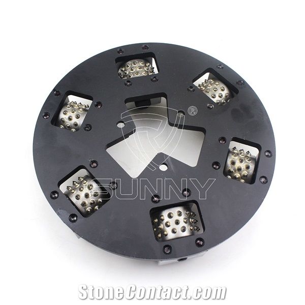 Htc Bush Hammer Plate with 6 Rollers for Concrete