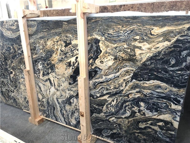 Nero Picasso Marble Slabs