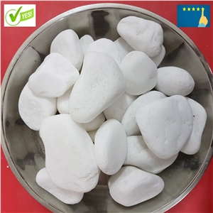 White Pebble Gravel Marble Stone for Decoration