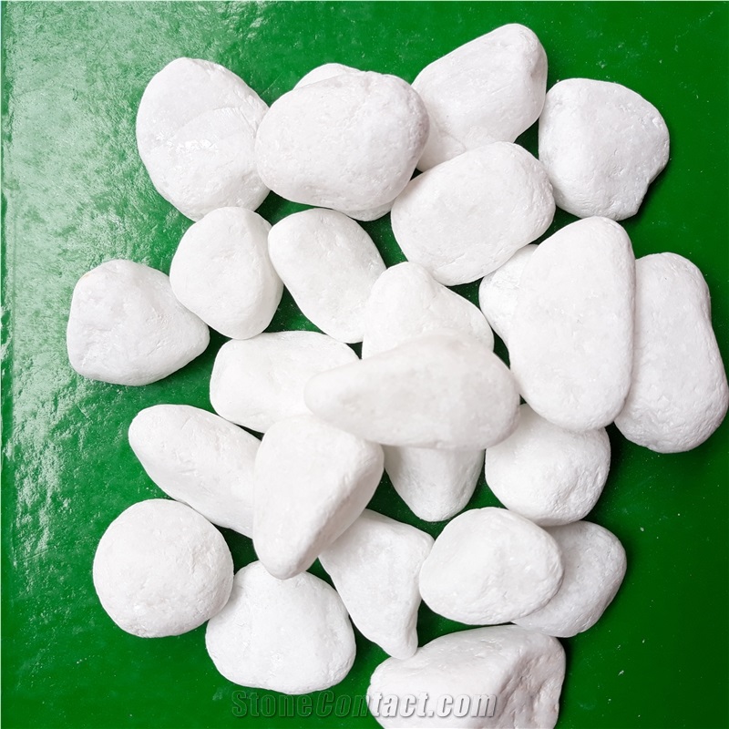 White Pebble Gravel Marble Stone for Decoration