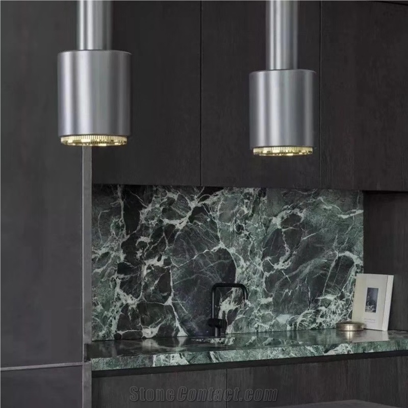 Big Flower Green Marble Tile Verde Apli Marble
