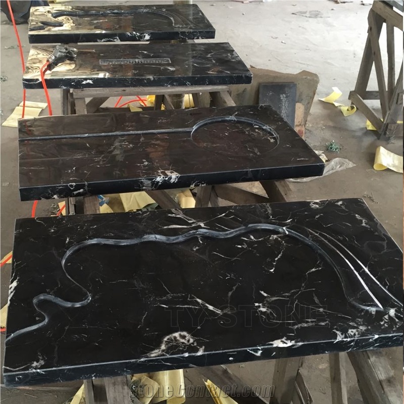 China Black Ice Flower Marble China Black Marble