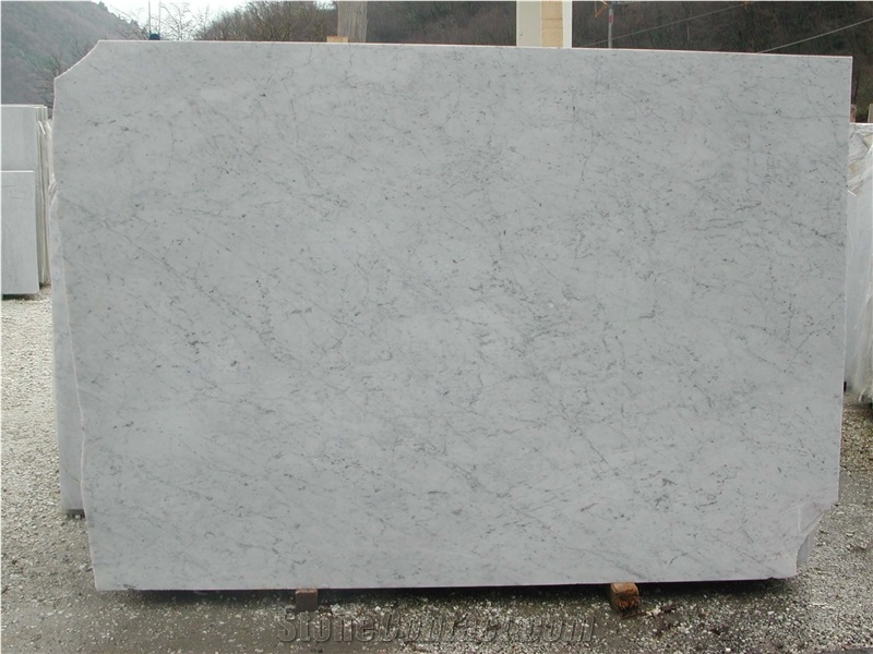Bianco Carrara La Facciata Marble Slabs, Tiles