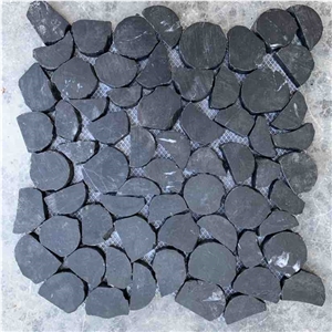 Black Marble Pebbles Mosaic Black Marble Pebbles Mosaic