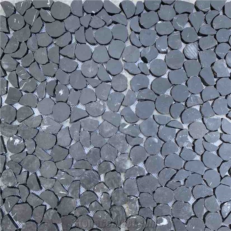 Black Marble Pebbles Mosaic