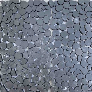 Black Marble Pebbles Mosaic