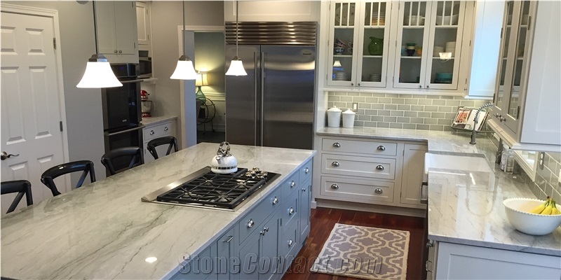 Bianco Superiore Quartzite Kitchen Countertop