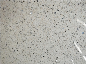 Sparkle White Artificial Quartz Stone Slabs- Galaxy White Quartz