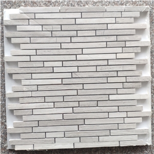 Different Shape Of White Wood Mosaic