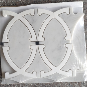 White Jet Cut + Brass Mosaic