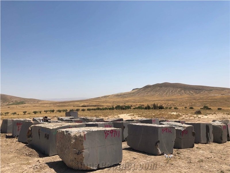 Grey Foussana Limestone Blocks