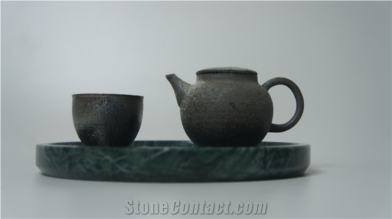 Imperial Green Marble for Tea Tray