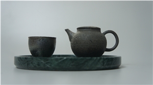 Imperial Green Marble for Tea Tray