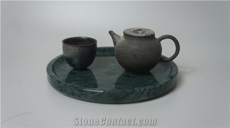 Imperial Green Marble for Tea Tray