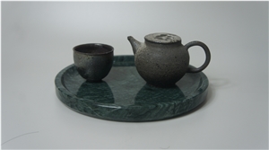 Imperial Green Marble for Tea Tray