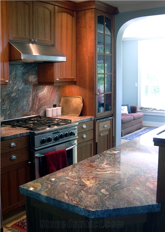 Blue Van Gogh Quartzite Kitchen Countertop