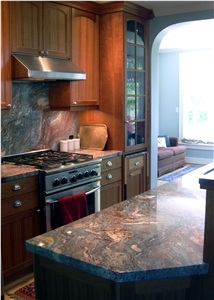 Blue Van Gogh Quartzite Kitchen Countertop